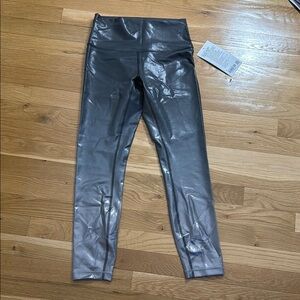 NWT - Lululemon Shiny Silver Leggings